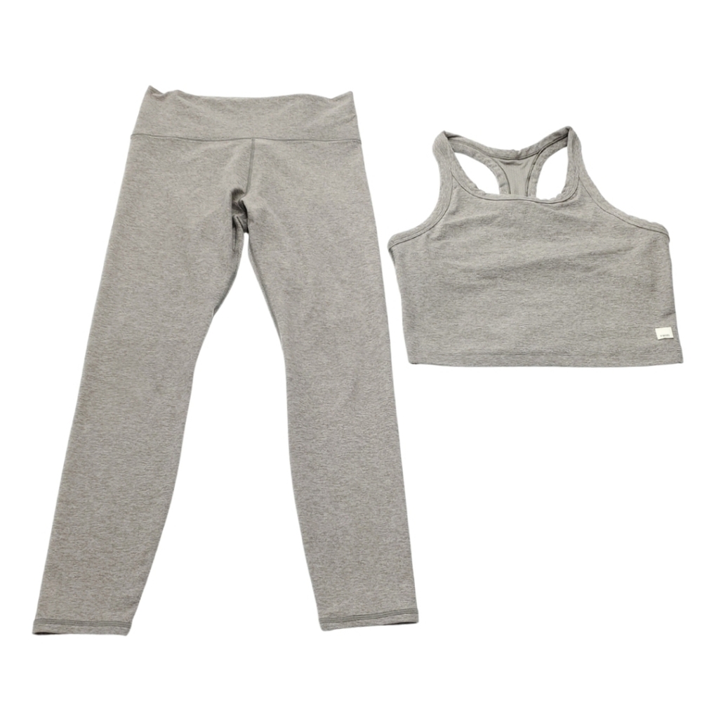 VUORI Set Of Tank & Leggins Cobblestone Heather Clean Elevation Size XS? - Picture 2 of 12